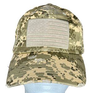 Kbethos Digital Camo Womens Hat American Flag Distressed Adjustable Cap